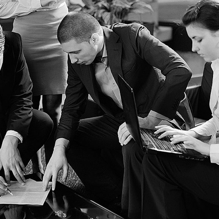 business people making deal